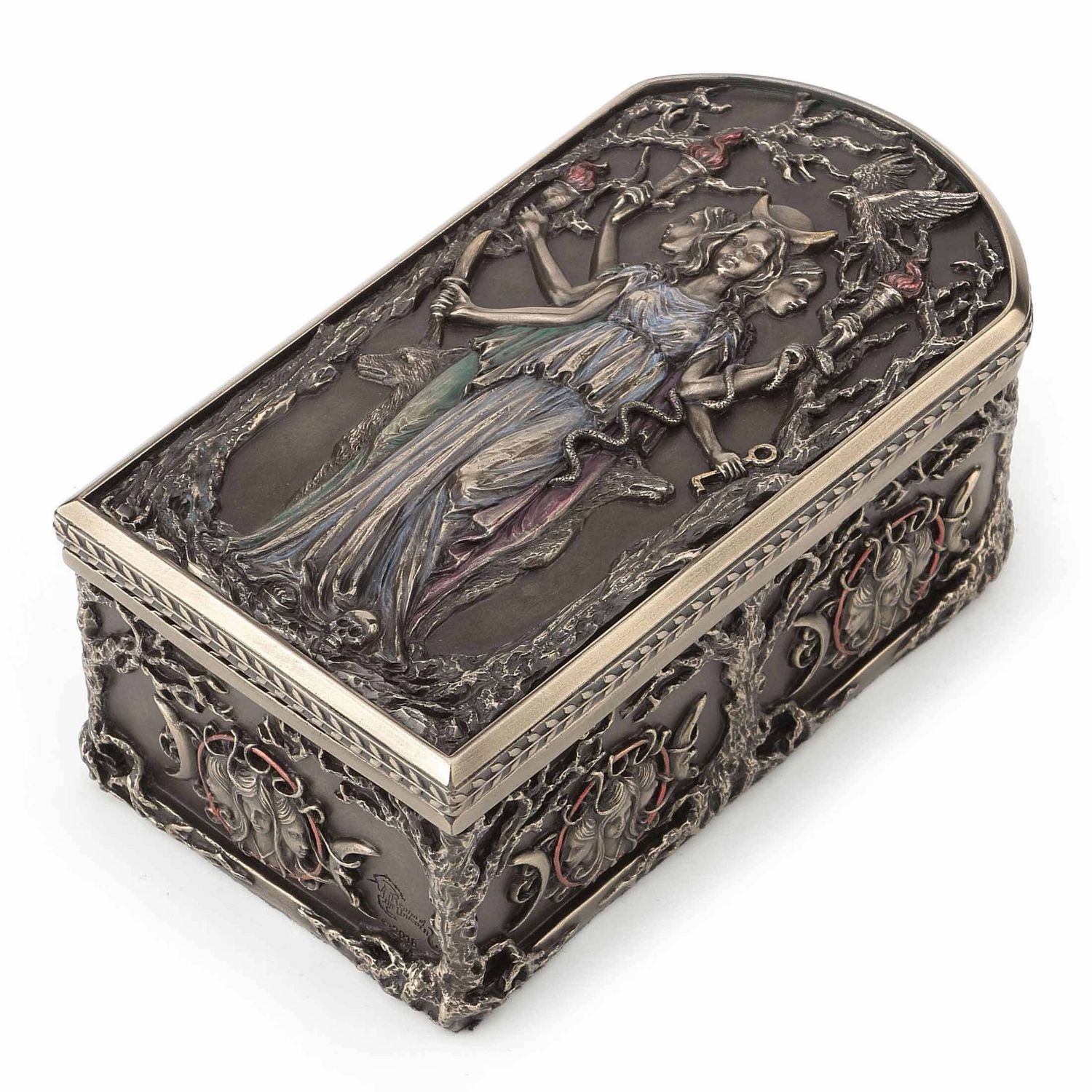 2 1/2 Inches Hecate Triple Goddess Trinket Box CCB