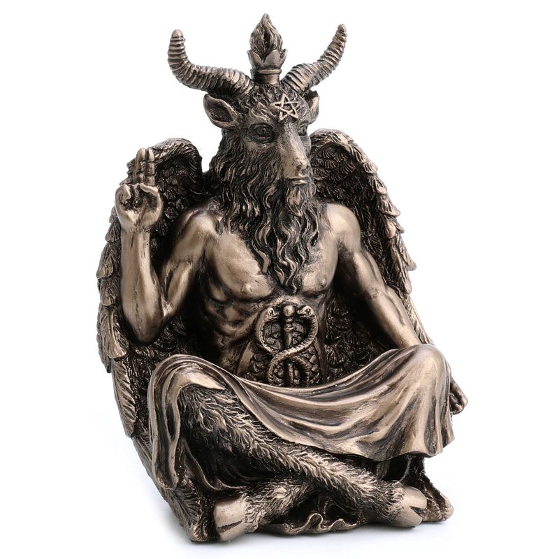 4 3/4 Inches Statue Of Baphomet Sitting Meditation Pose