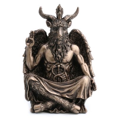 4 3/4 Inches Statue Of Baphomet Sitting Meditation Pose