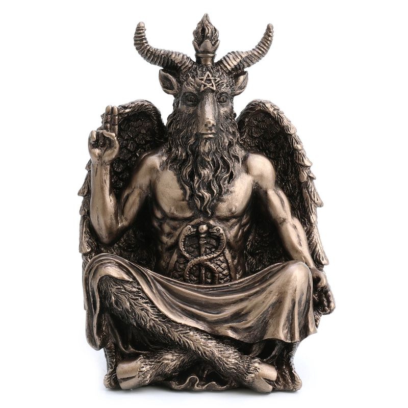4 3/4 Inches Statue Of Baphomet Sitting Meditation Pose