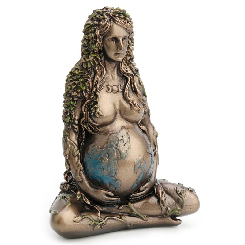 4 1/8 Inches Pregnant Mother Earth Gaia Sitting Lotus Pose