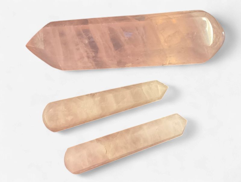 Rose Quartz Faceted Massage Wand