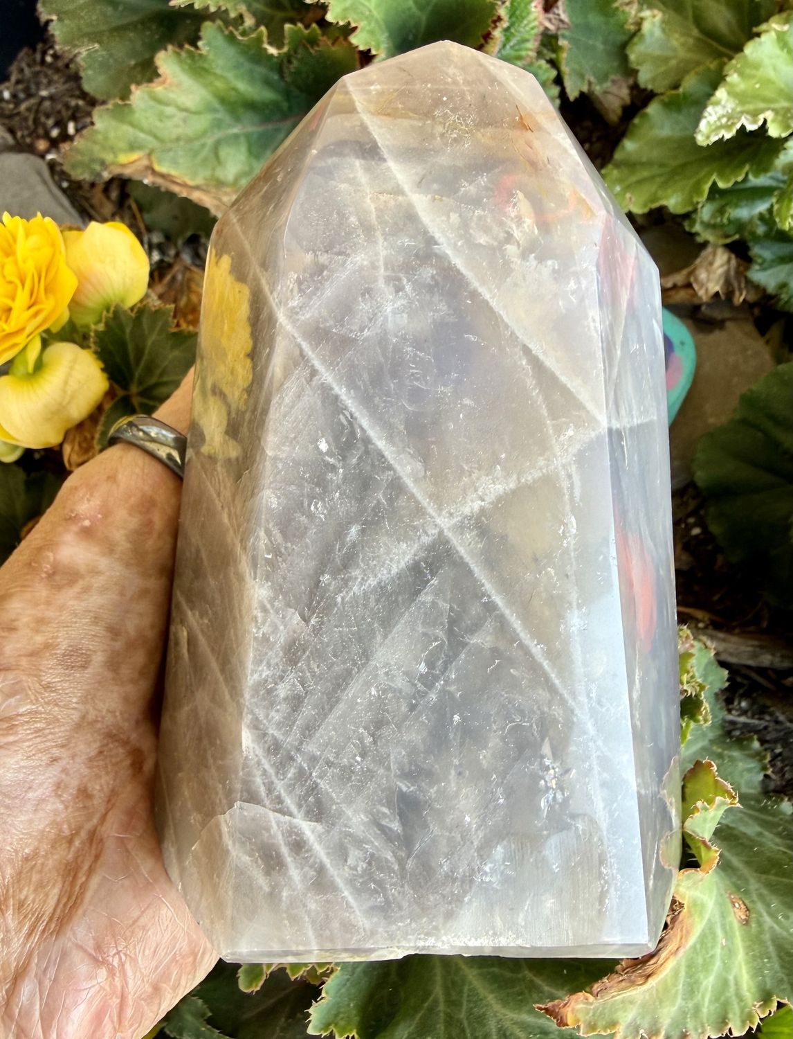Blue Rose Quartz Point