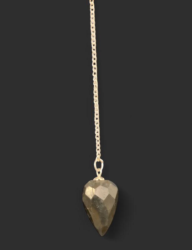 Black Onyx Faceted Pendulum