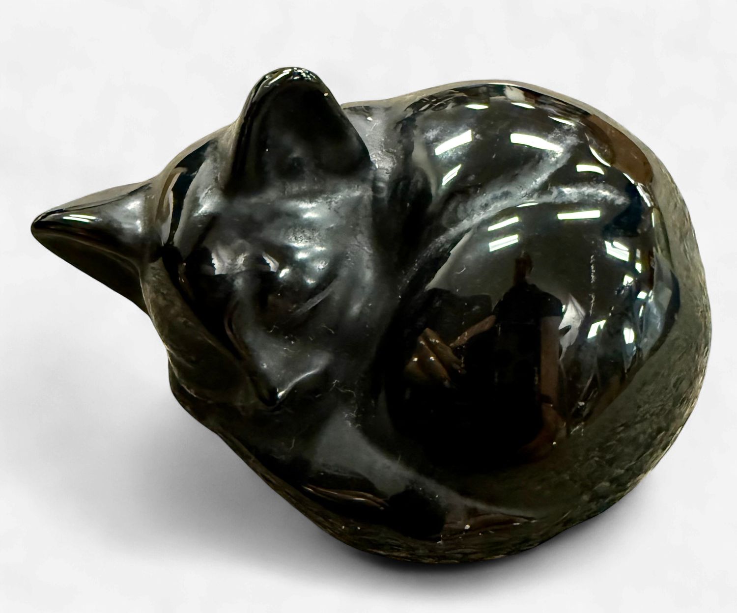 Obsidian Sleeping Cat