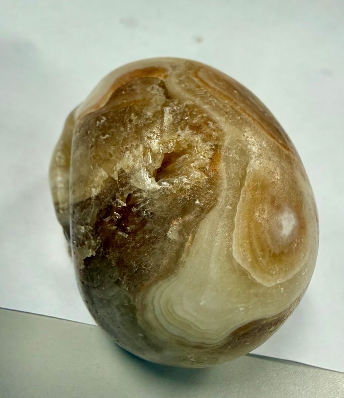 Druzy Banded Onyx Skull