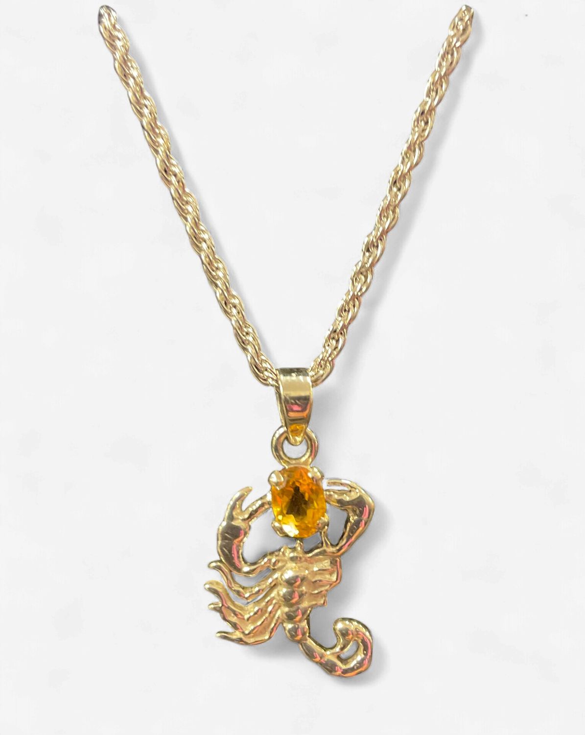 Yellow Topaz Scorpion Pendant