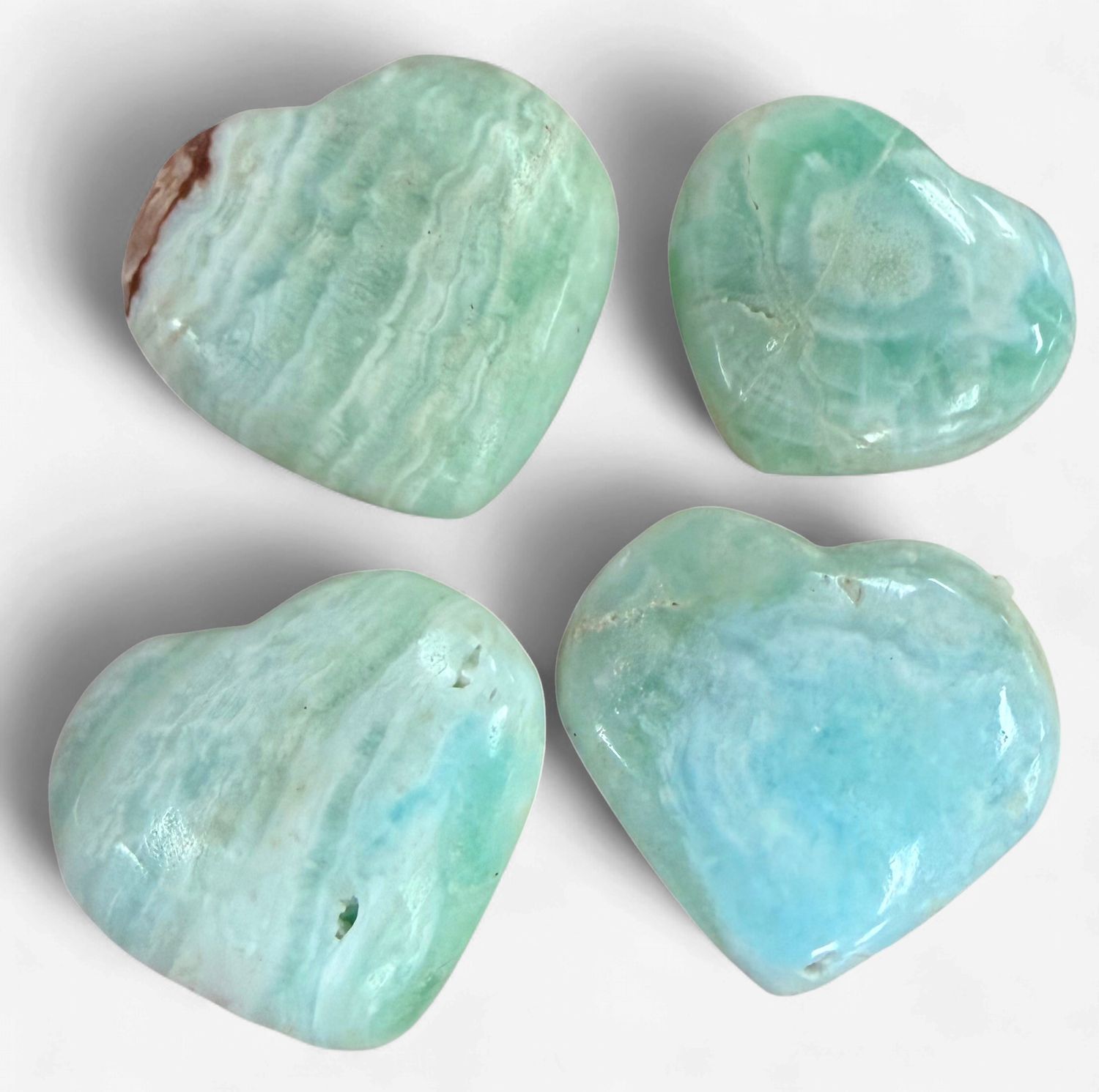 Blue Aragonite Heart