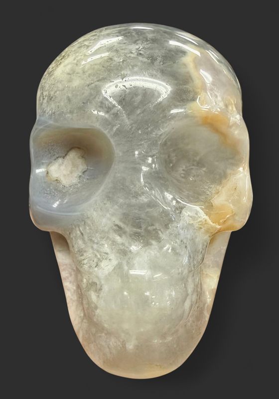 Flower Agate Skull