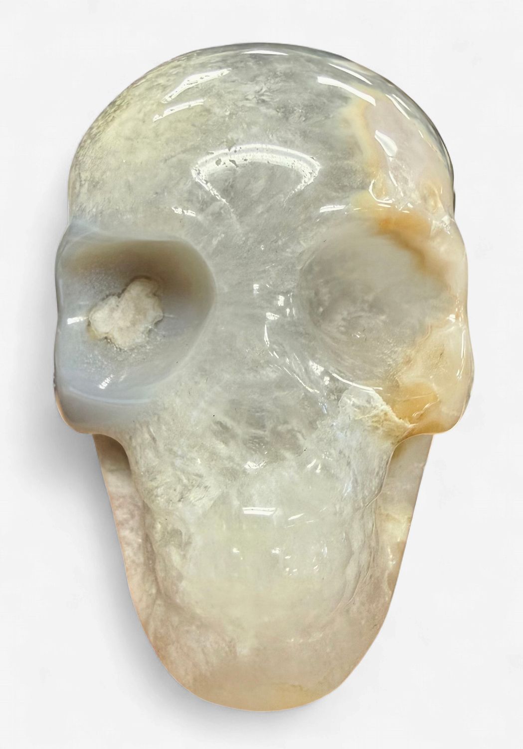 Flower Agate Skull, Price: $100