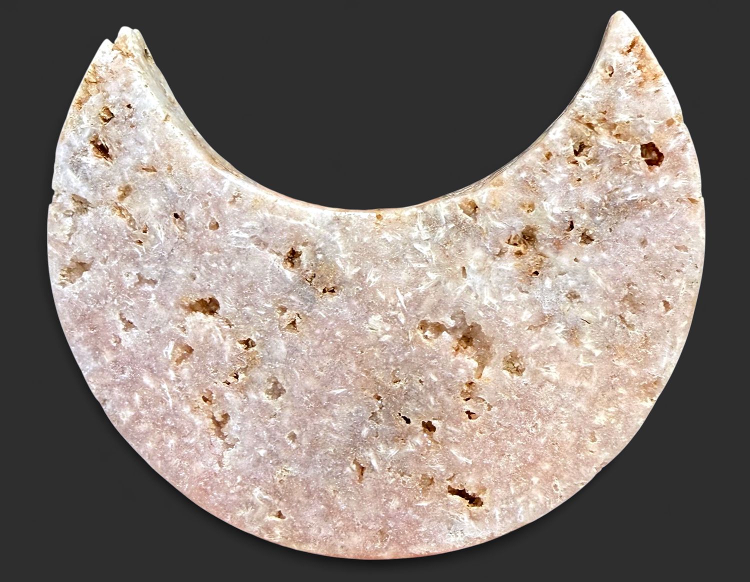 Pink Amethyst Crescent Moon