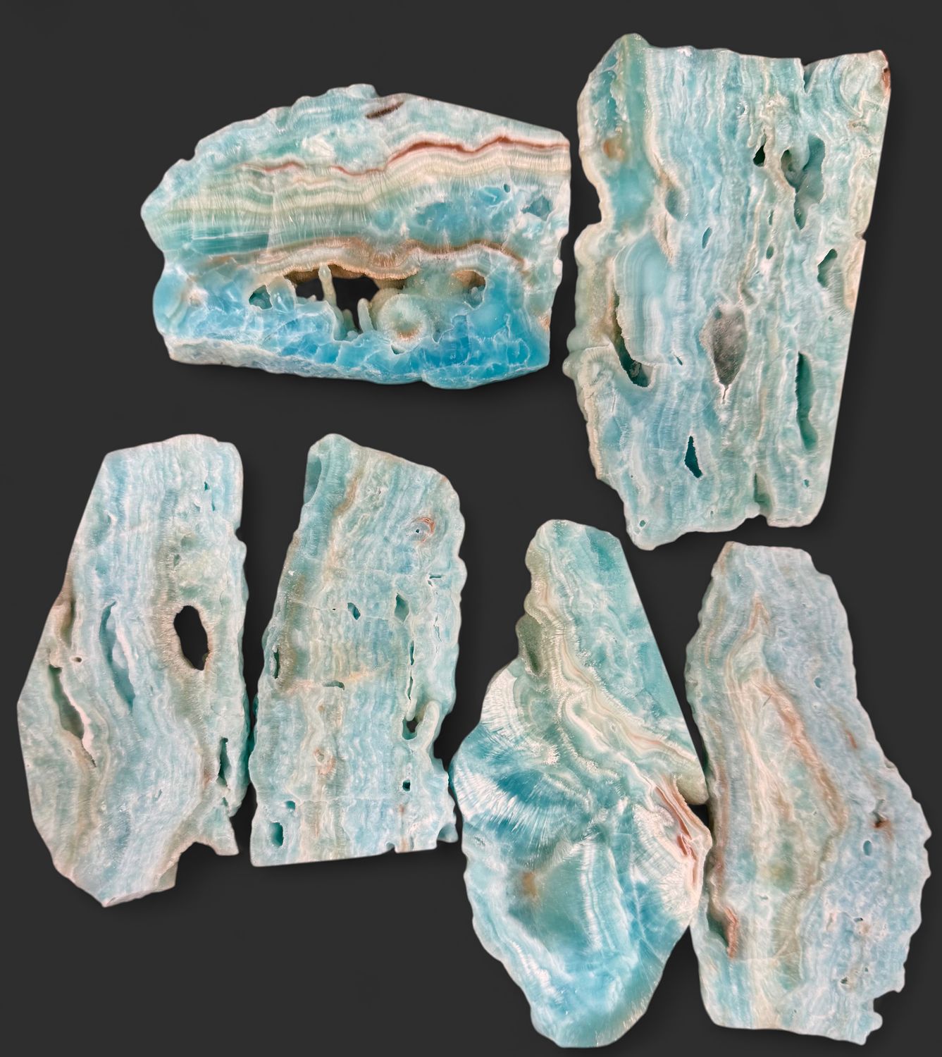 Blue Aragonite Slice