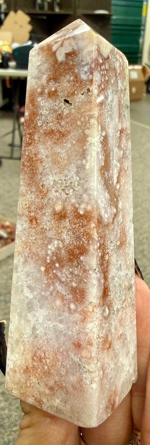 Druzy Pink Amethyst Obelisk