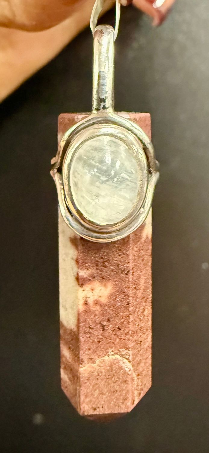 Narmada &amp; Moonstone Sterling Pendant