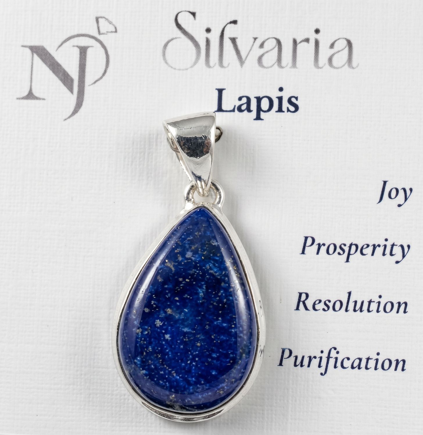 Lapis Drop Silvaria Pendant
