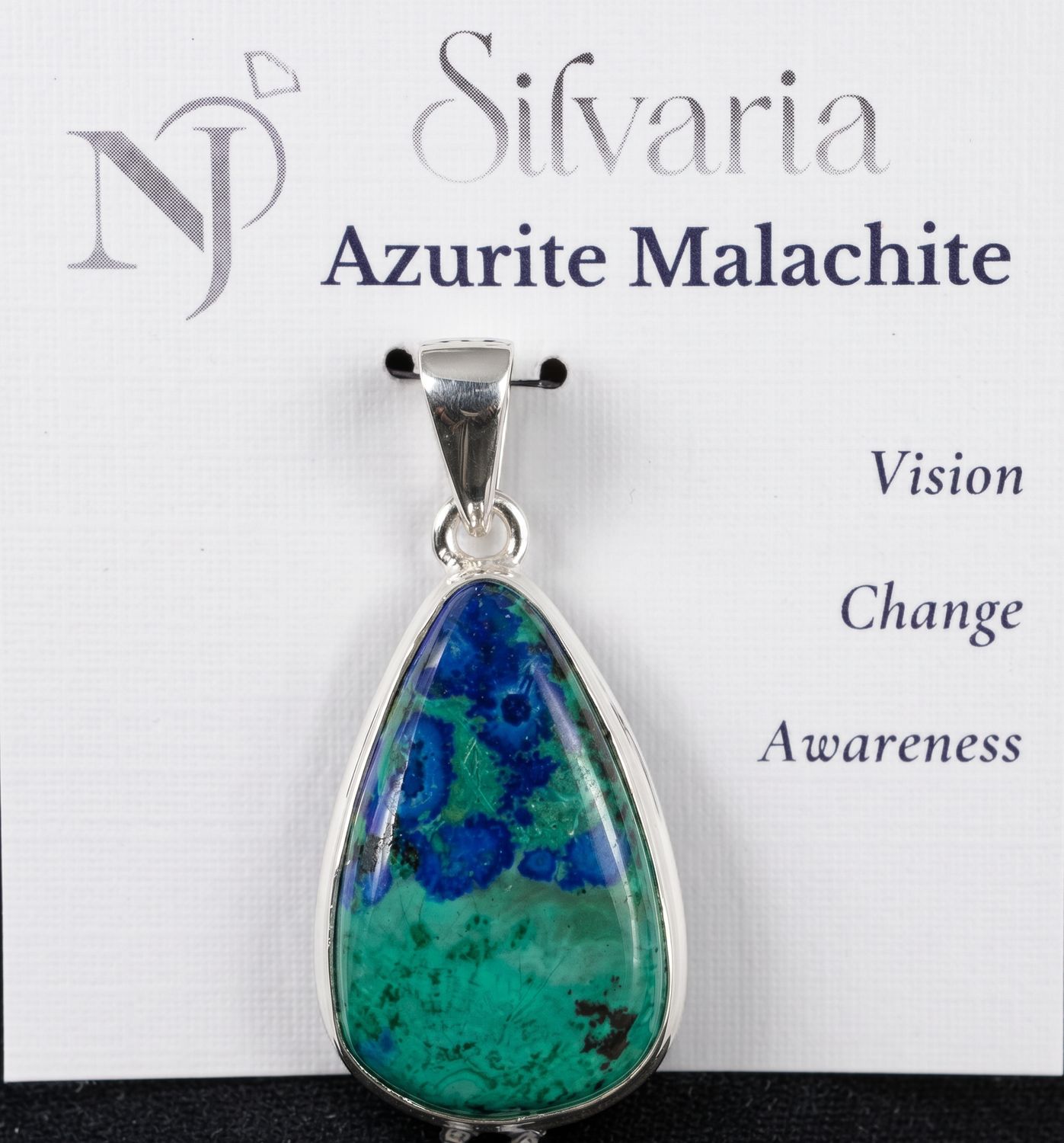 Azurite Malachite Silvaria Pendant