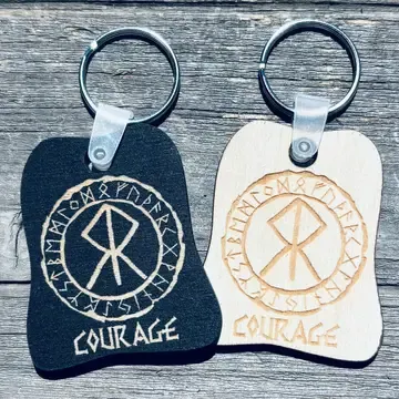 Rune Wooden Keychain