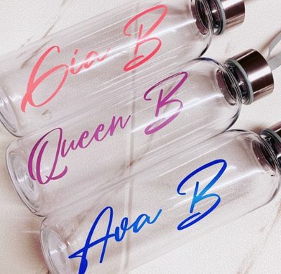 Ladies Personalised Cylinder Water Bottle