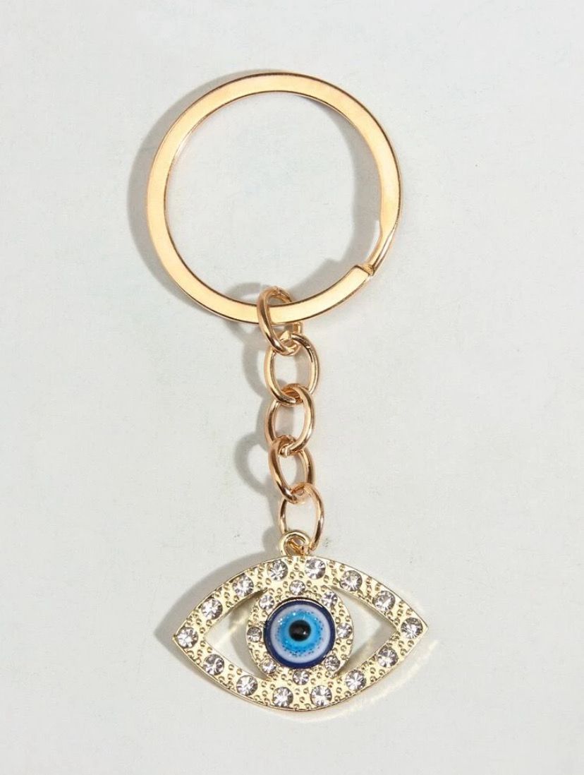 Evil Eye Key Chain - Gold