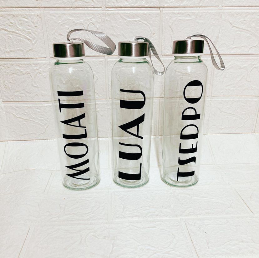 Men’s Personalised Glass Water Bottles
