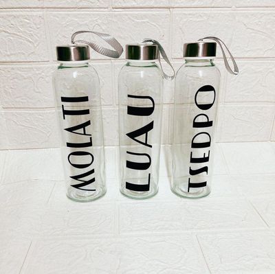 Men’s Personalised Glass Water Bottles