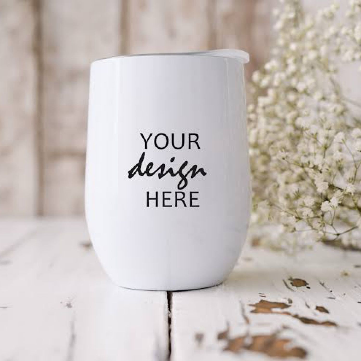 White Double Walled tumbler