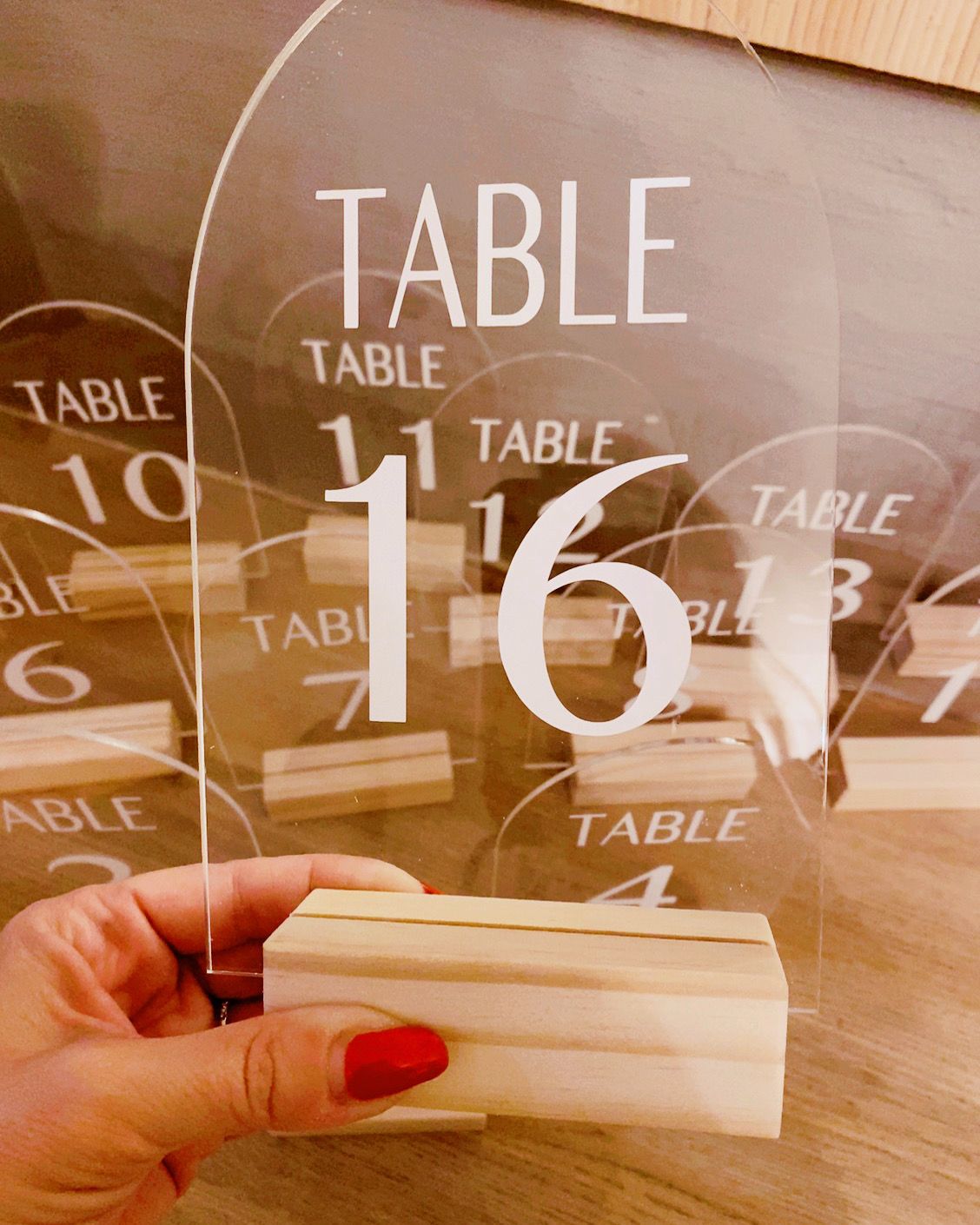 Arch Clear Acrylic Table Numbers