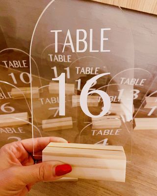 Arch Clear Acrylic Table Numbers