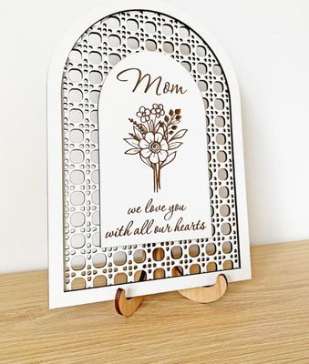 Rattan Styled Arched Plaque