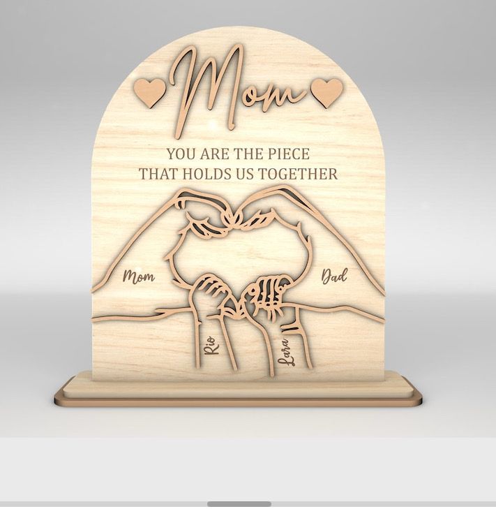 Mom - Arched Hand Plaque