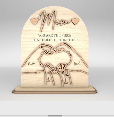 Mom - Arched Hand Plaque
