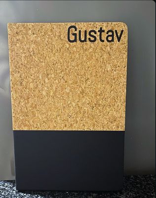 A5 Hardcover Notebook - Black and Cork