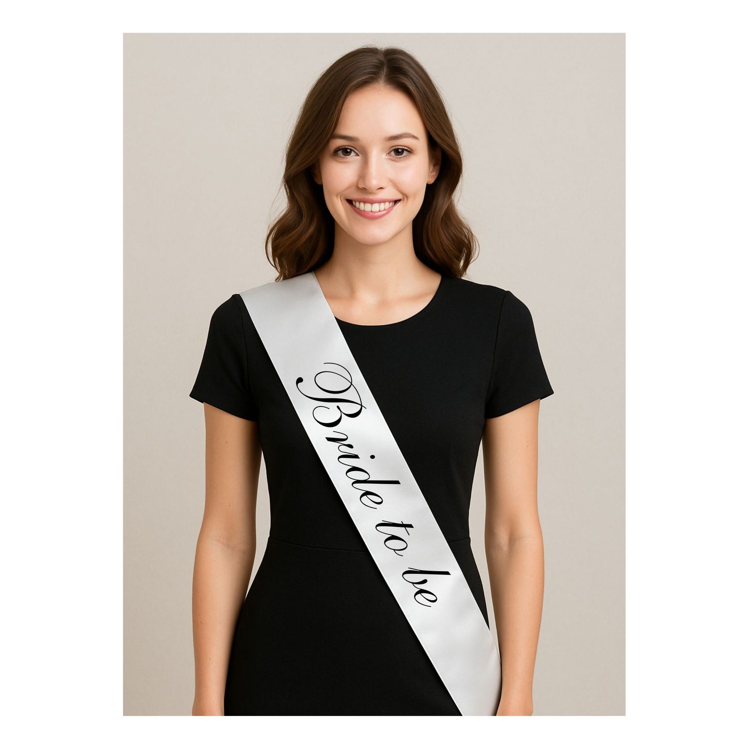 White Satin Sash