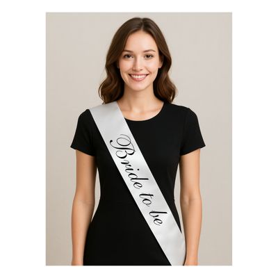 White Satin Sash
