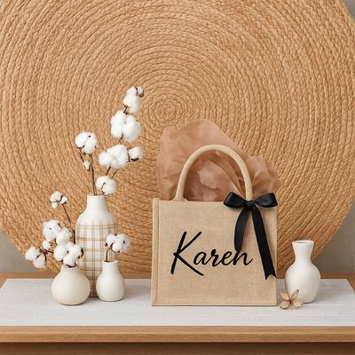 Mini Jute Tote Bag