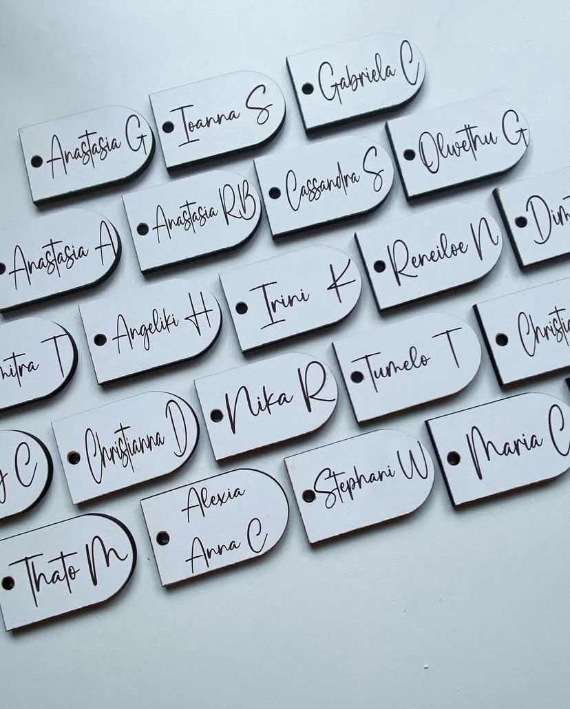 Engraved Dome Mdf Tags