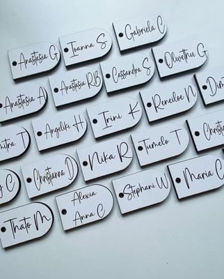 Engraved Dome Mdf Tags