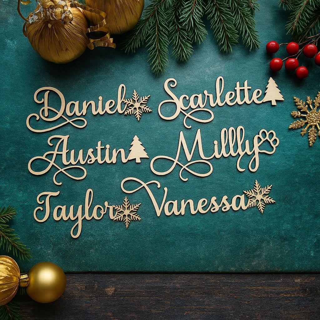 Personalised Christmas Place Cards