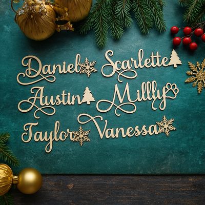 Personalised Christmas Place Cards