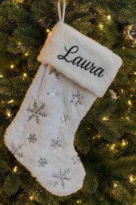Christmas Stocking - Silver Sparkle