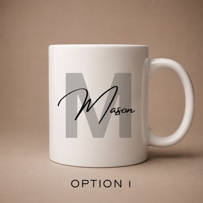Double Sided Mugs With  Name And Company Logo