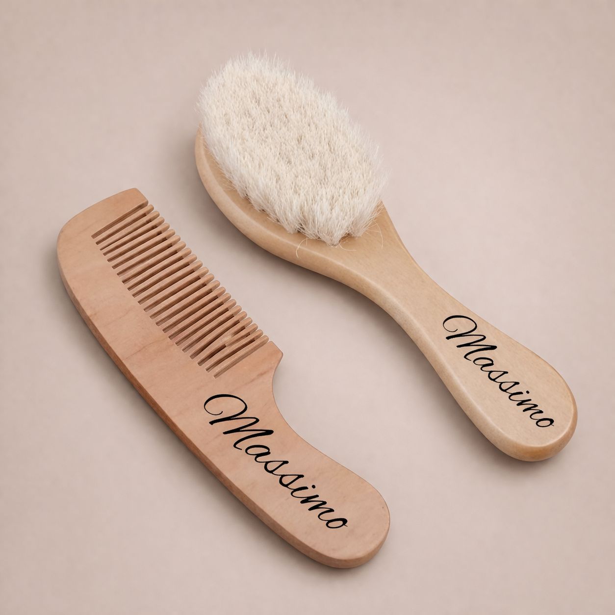 Engraved Baby Brush Set