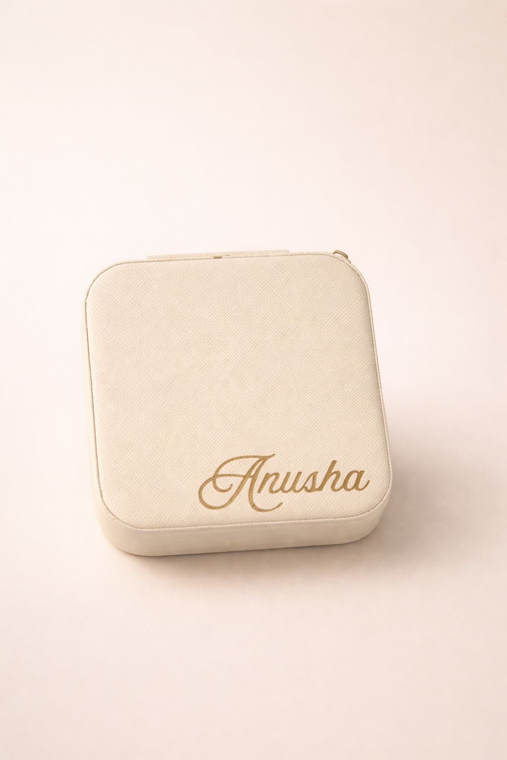 Travel Size Jewellery Case - Cream