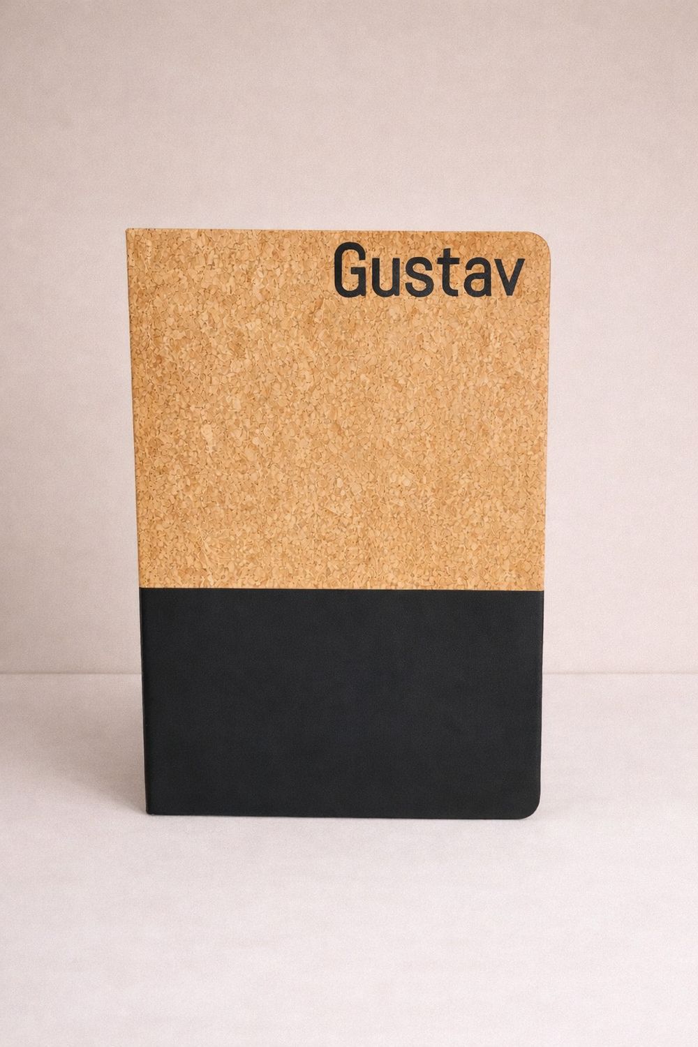 A5 Hardcover Notebook - Black and Cork
