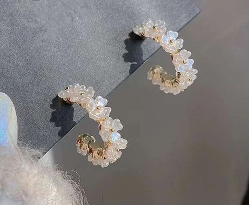 Flower Cuff Earrings