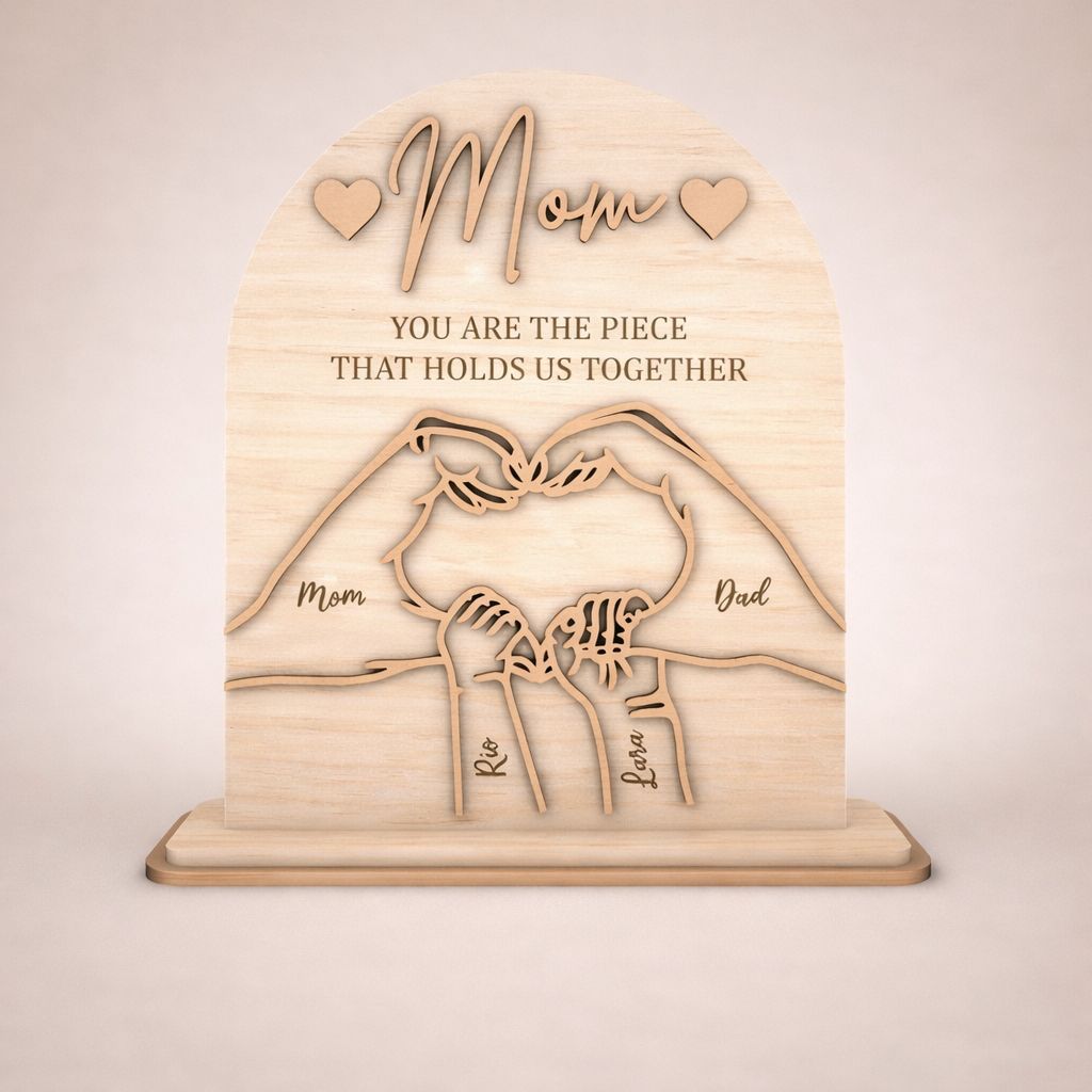 Mom - Arched Hand Plaque
