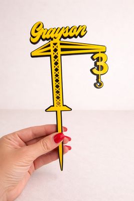 Construction Cake Topper