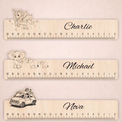 20cm Personalised Wooden Ruler