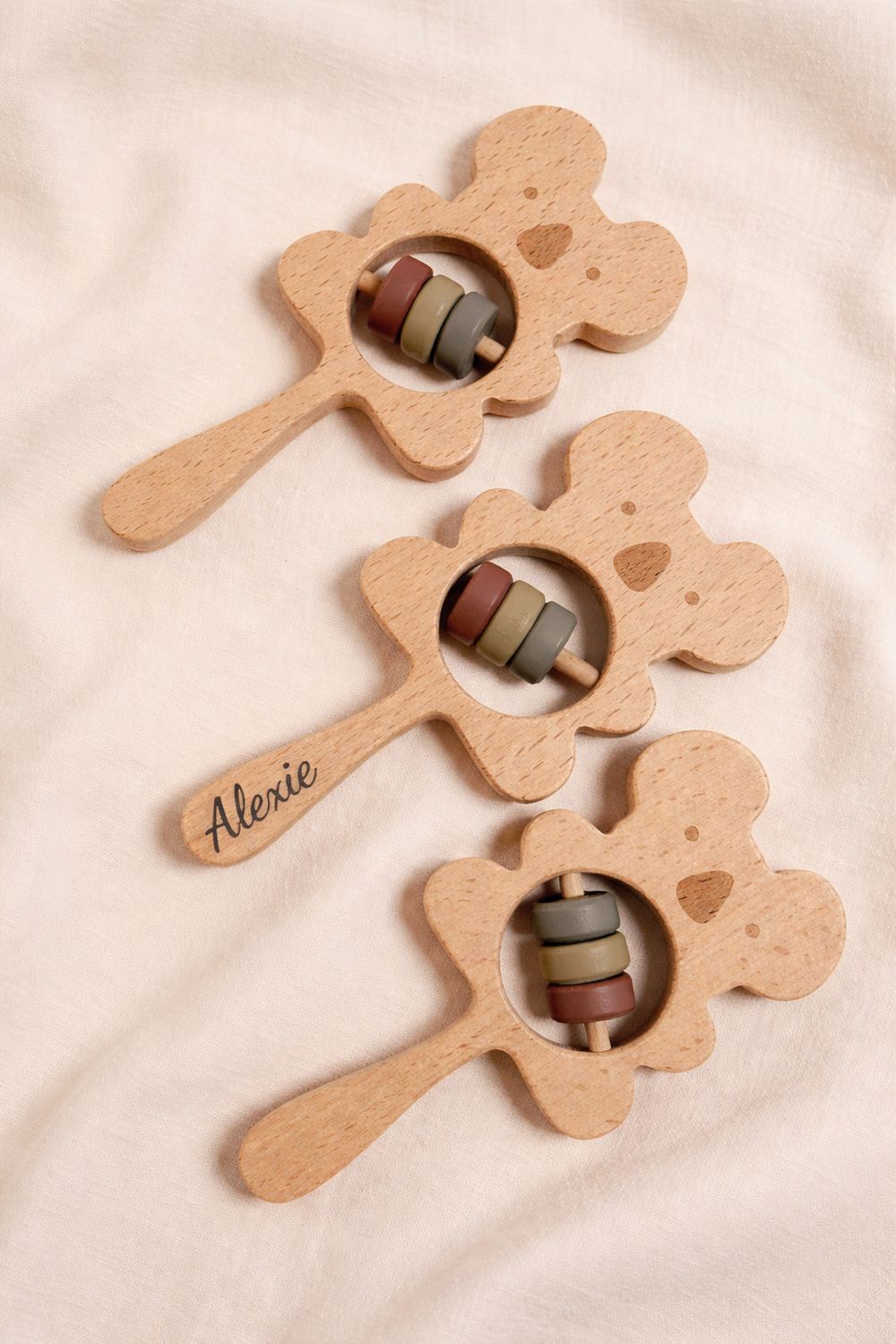 Personalised Keepsake Wooden Rattle