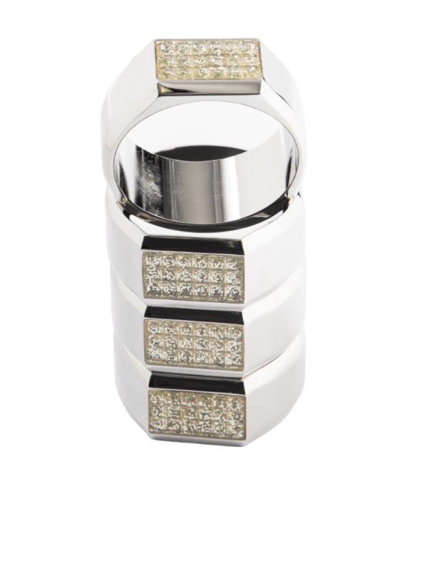 JENNA CLIFFORD – Set of 4 Diamond Napkin Ring